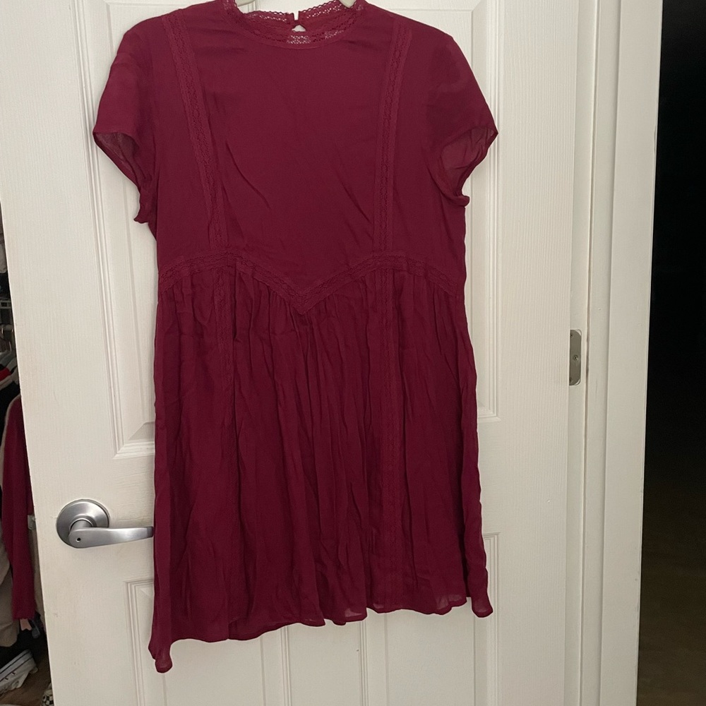 Wine red formal dress